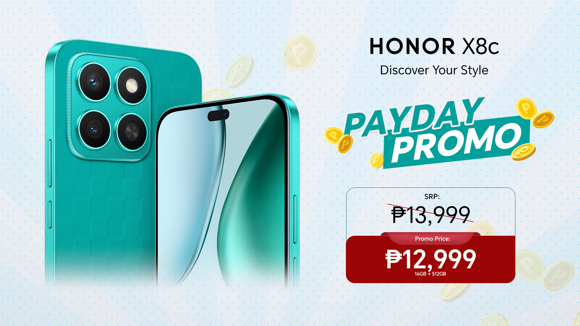 Main KV - HONOR X8c Gets 1,000-peso Price Drop, Now at Php 12,999 Only!